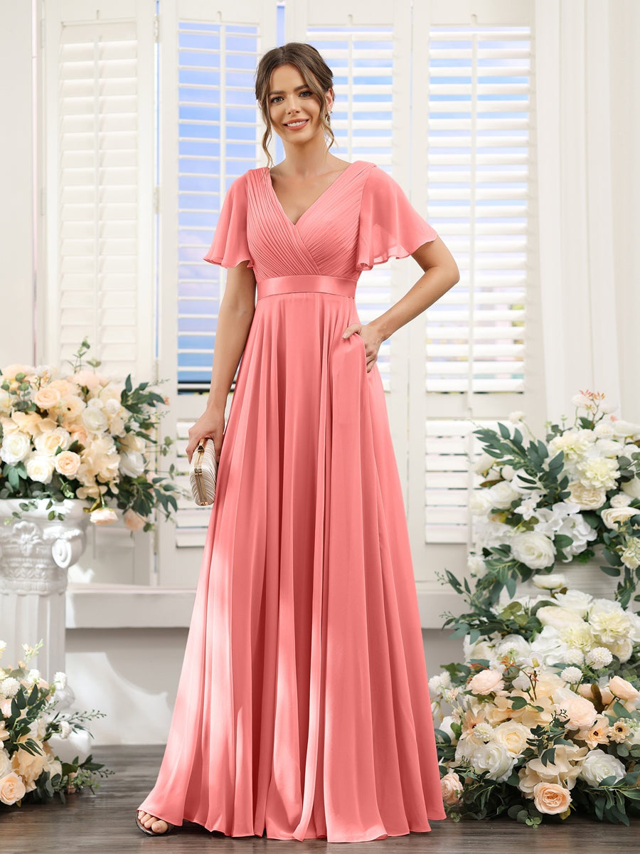 Abito da damigella d'onore a trapezio da donna – Elegante e formale, perfetto per matrimoni e feste