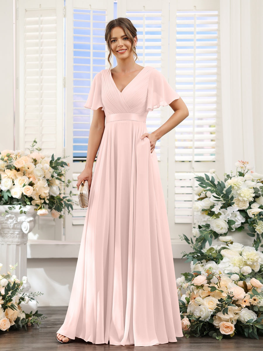 Abito da damigella d'onore a trapezio da donna – Elegante e formale, perfetto per matrimoni e feste