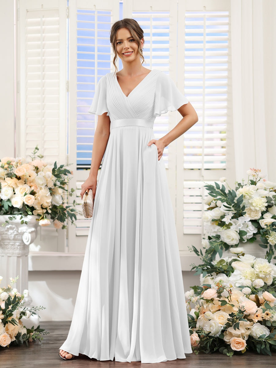 Abito da damigella d'onore a trapezio da donna – Elegante e formale, perfetto per matrimoni e feste