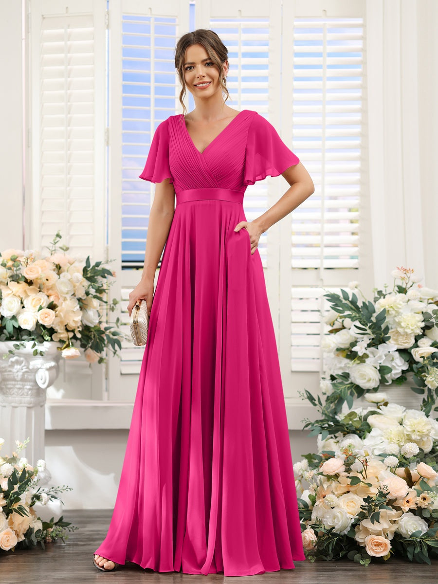 Abito da damigella d'onore a trapezio da donna – Elegante e formale, perfetto per matrimoni e feste