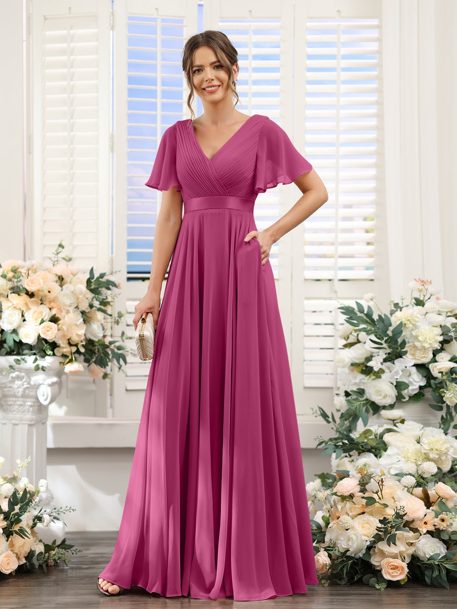 Abito da damigella d'onore a trapezio da donna – Elegante e formale, perfetto per matrimoni e feste