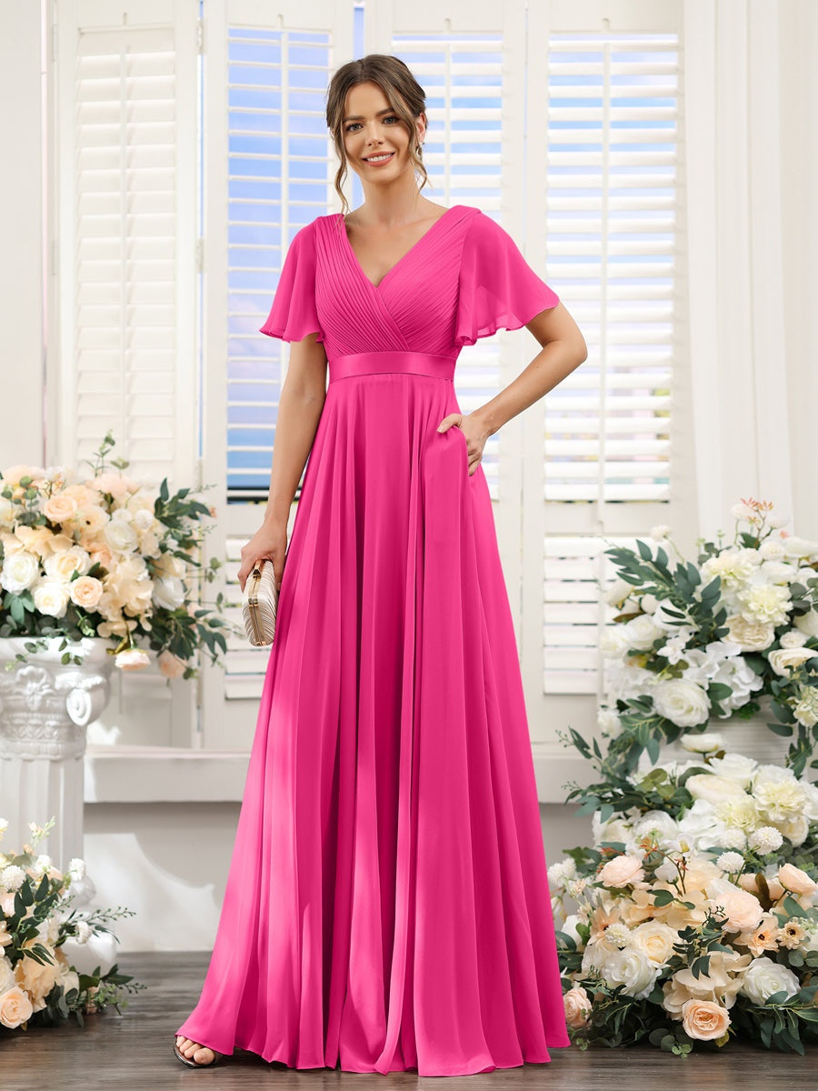 Abito da damigella d'onore a trapezio da donna – Elegante e formale, perfetto per matrimoni e feste