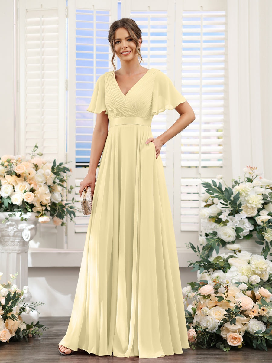 Abito da damigella d'onore a trapezio da donna – Elegante e formale, perfetto per matrimoni e feste