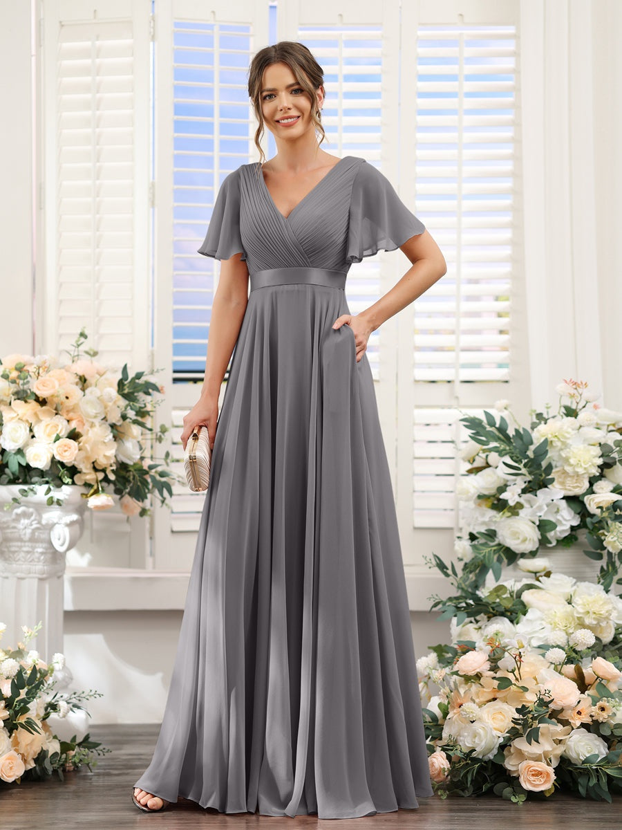 Abito da damigella d'onore a trapezio da donna – Elegante e formale, perfetto per matrimoni e feste