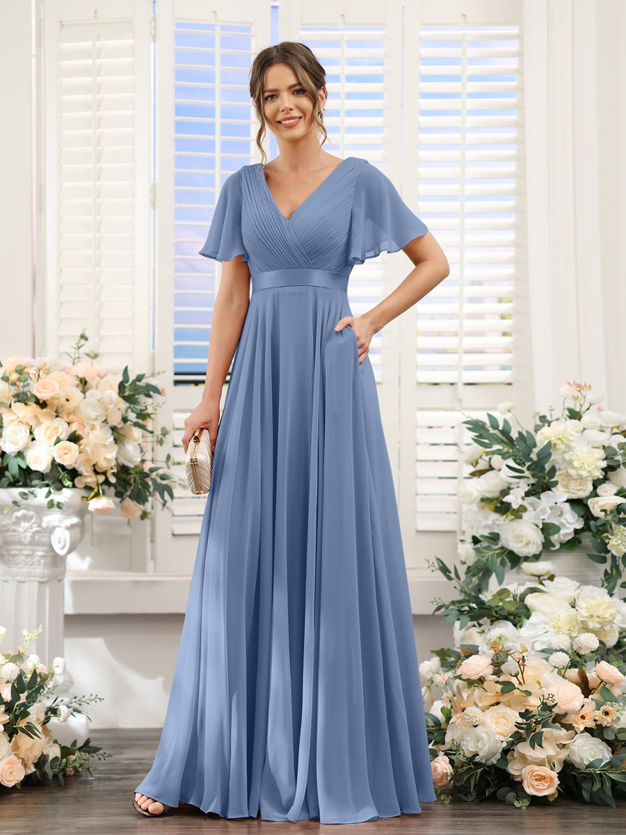 Abito da damigella d'onore a trapezio da donna – Elegante e formale, perfetto per matrimoni e feste