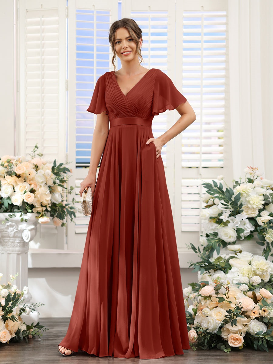 Abito da damigella d'onore a trapezio da donna – Elegante e formale, perfetto per matrimoni e feste