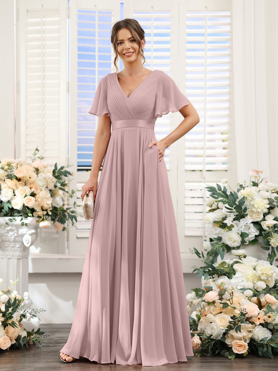 Abito da damigella d'onore a trapezio da donna – Elegante e formale, perfetto per matrimoni e feste