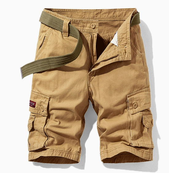 Bermuda cargo pour homme avec ceinture – short d’extérieur robuste et résistant