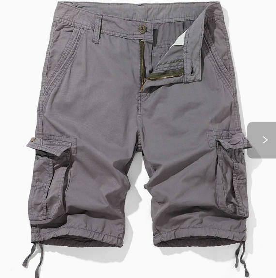 Men's cargo shorts – multi-pocket bermuda with included belt