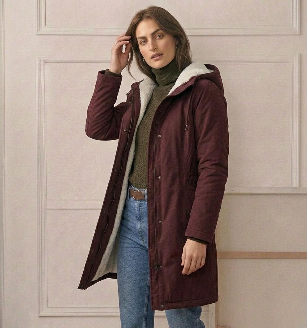 Cappotto donna con cappuccio resistente alle intemperie - Caldo e protettivo