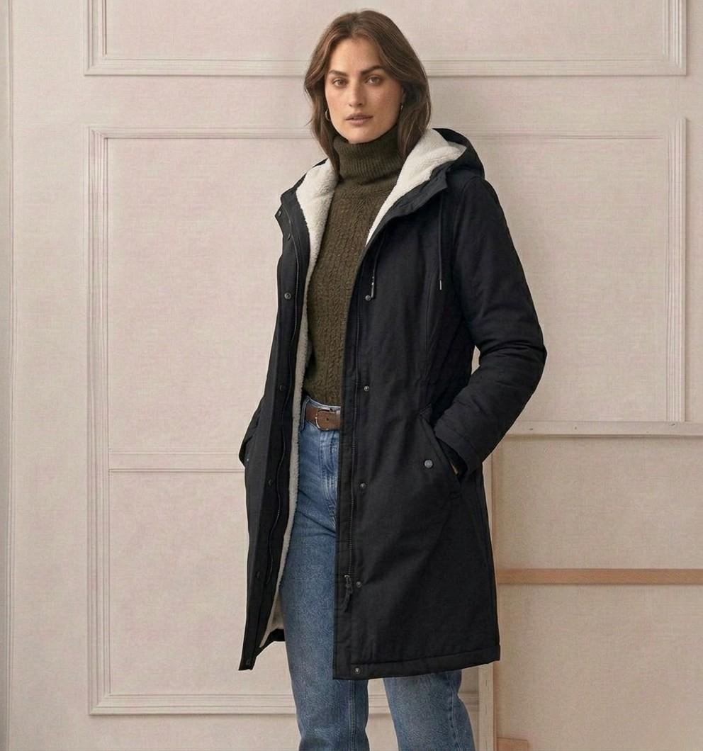 Cappotto donna con cappuccio resistente alle intemperie - Caldo e protettivo