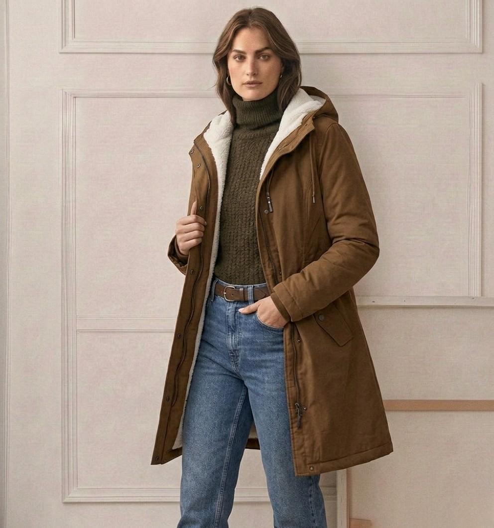 Cappotto donna con cappuccio resistente alle intemperie - Caldo e protettivo