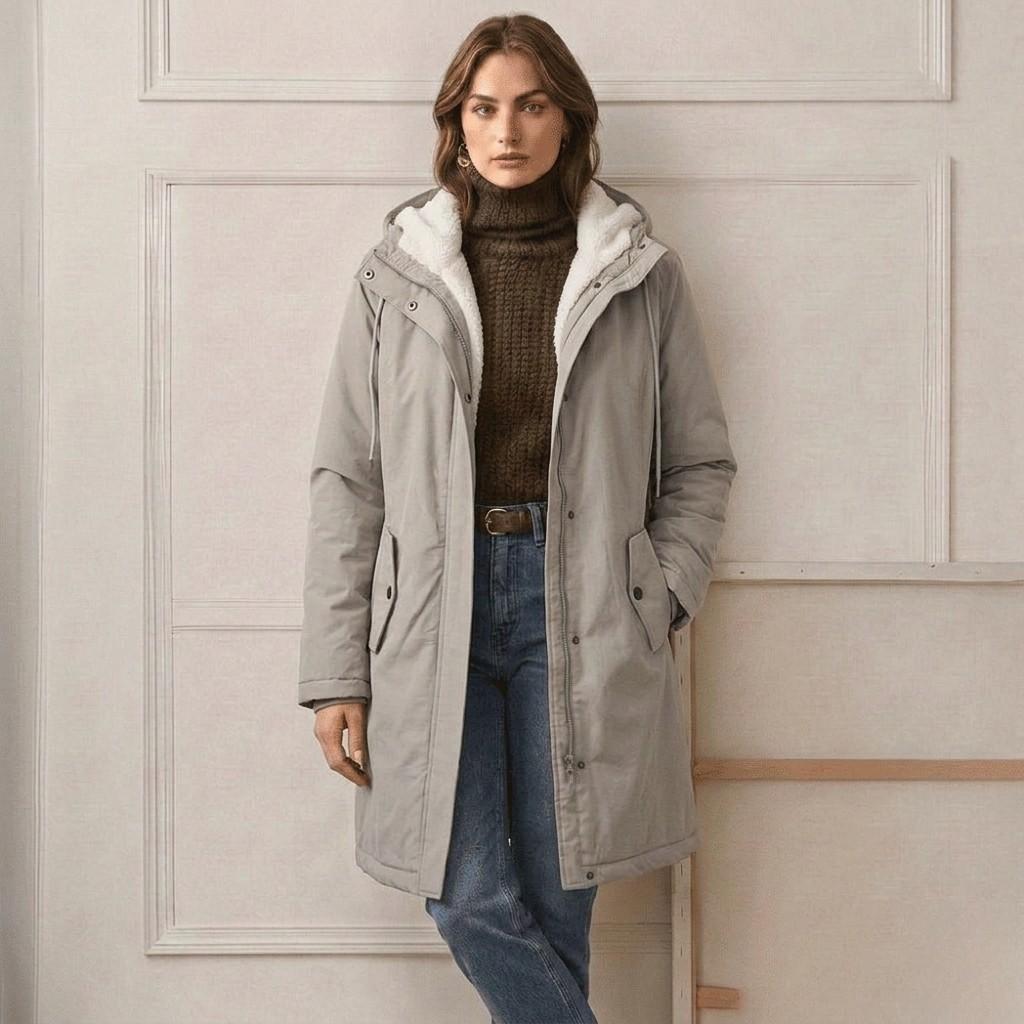 Cappotto donna con cappuccio resistente alle intemperie - Caldo e protettivo