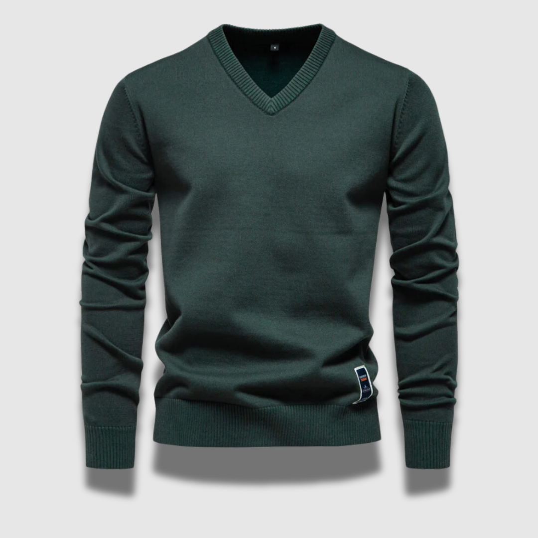 Maglione da uomo con collo a V confortevole e caldo