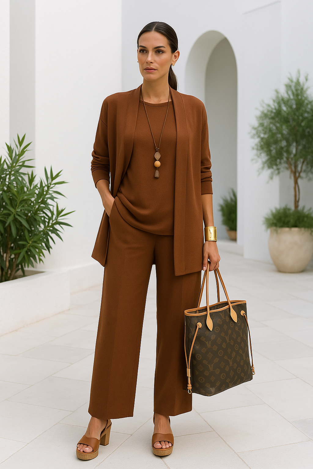 Eleganti pantaloni tre pezzi da donna