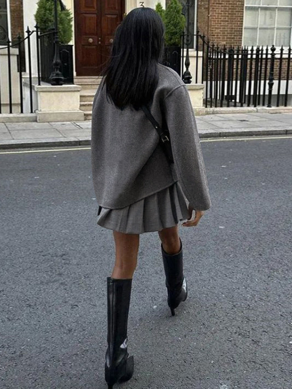 Cappotto doppiopetto da donna - vestibilità casual e calda per l'inverno
