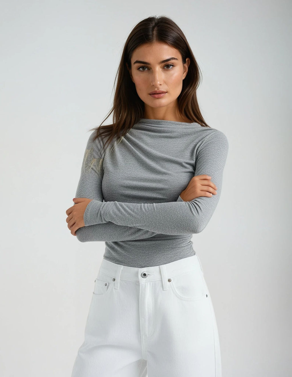 Elegante camicetta elasticizzata da donna – Top casual e comodo