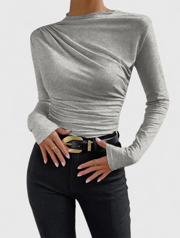 Elegante camicetta elasticizzata da donna – Top casual e comodo