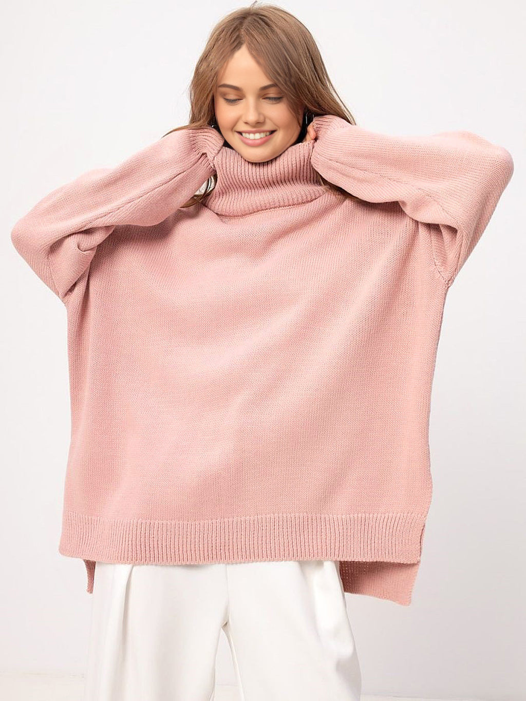 Maglione oversize donna con spacco - Casual e di tendenza