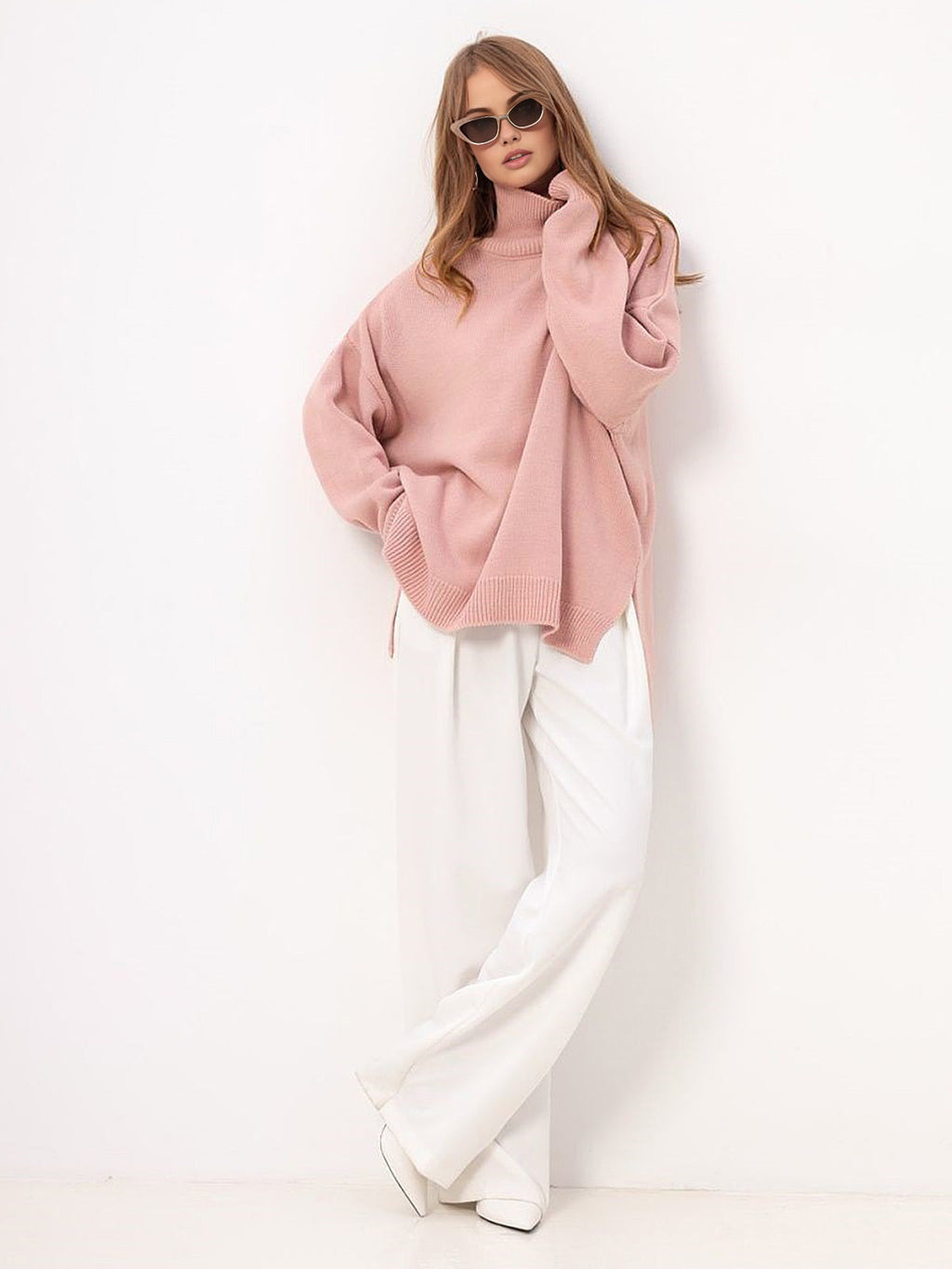 Maglione oversize donna con spacco - Casual e di tendenza