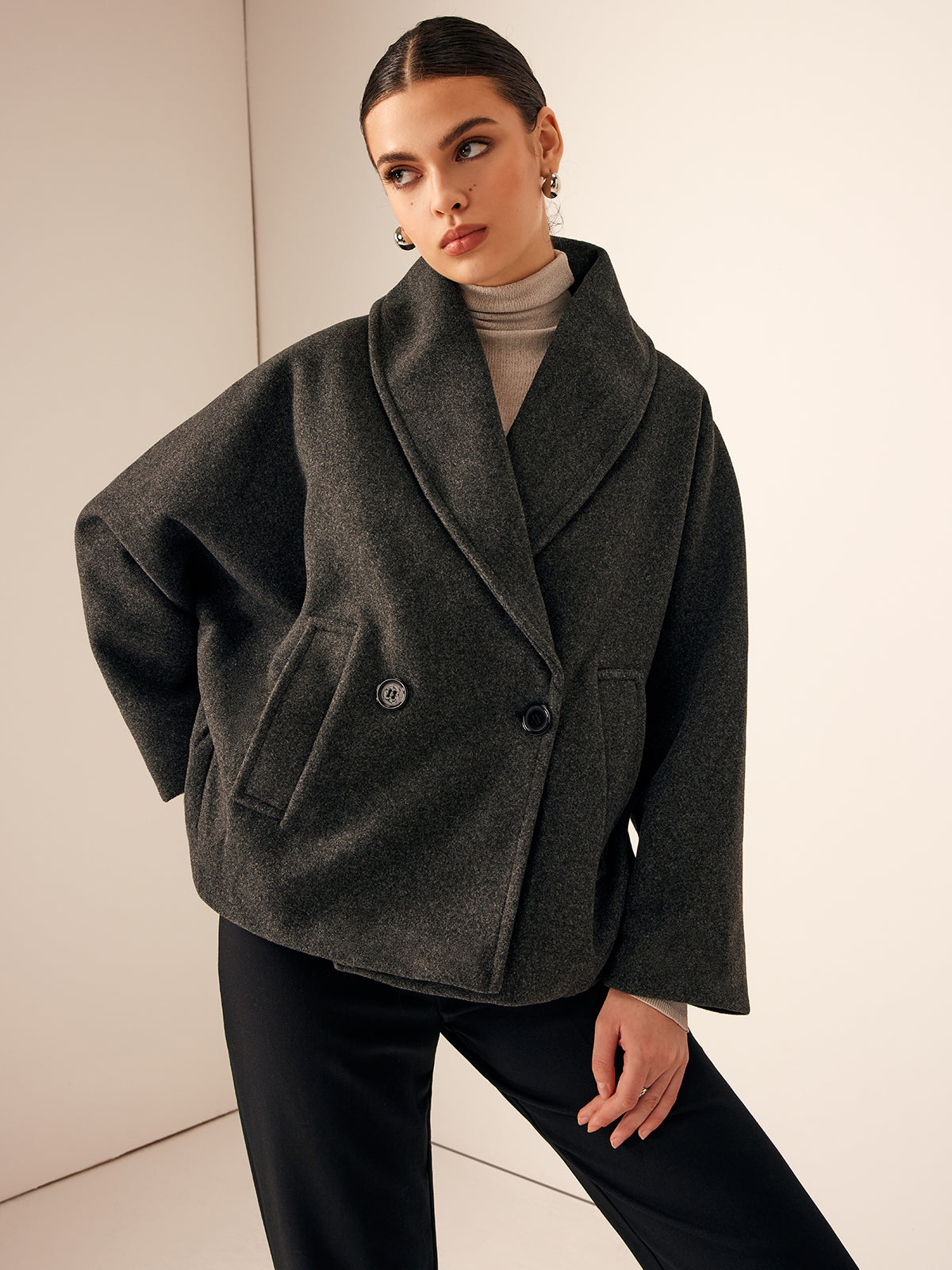 Veste courte en tweed pour femme - Chic et structurée