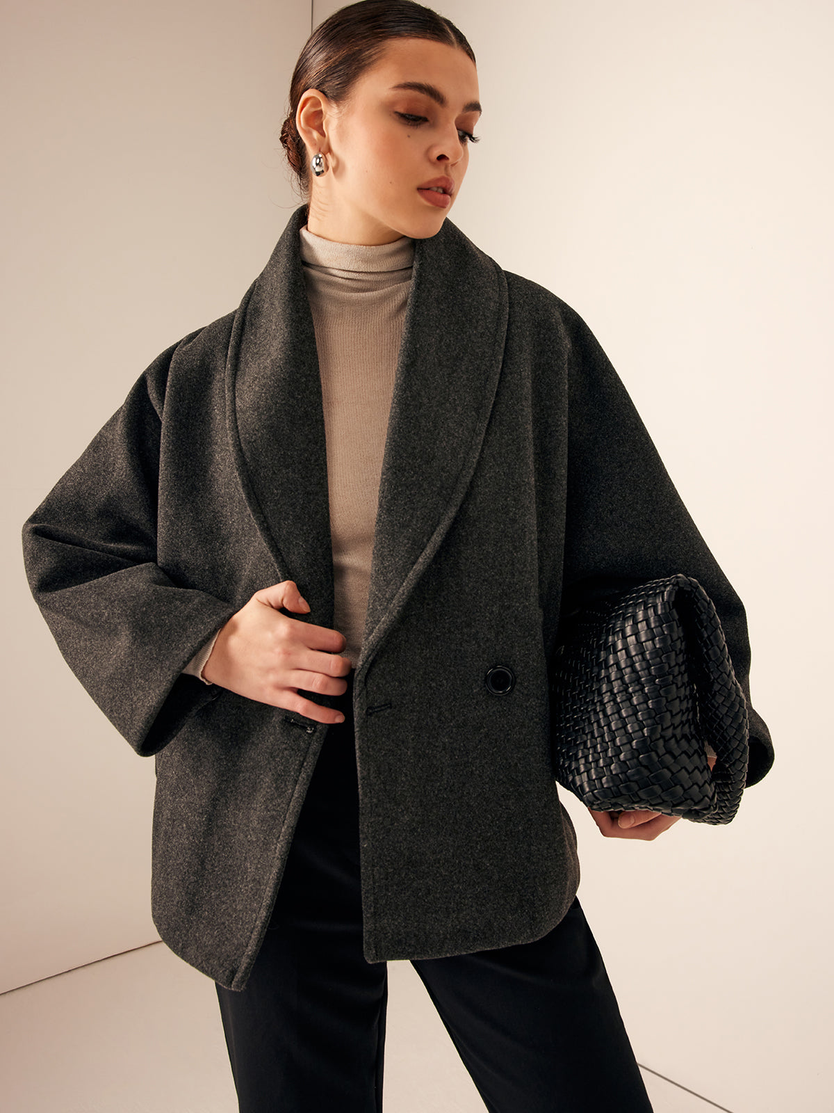 Veste courte en tweed pour femme - Chic et structurée