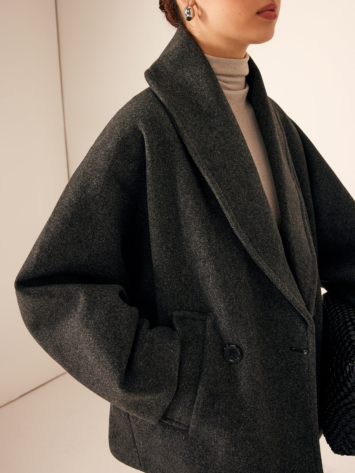 Veste courte en tweed pour femme - Chic et structurée