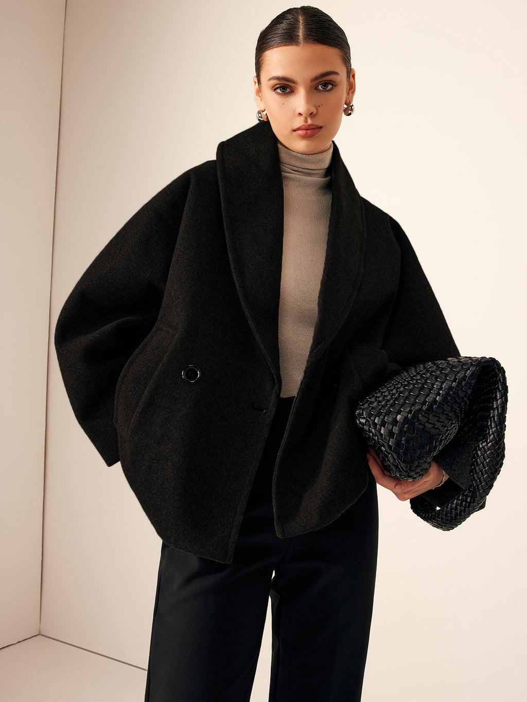Veste courte en tweed pour femme - Chic et structurée