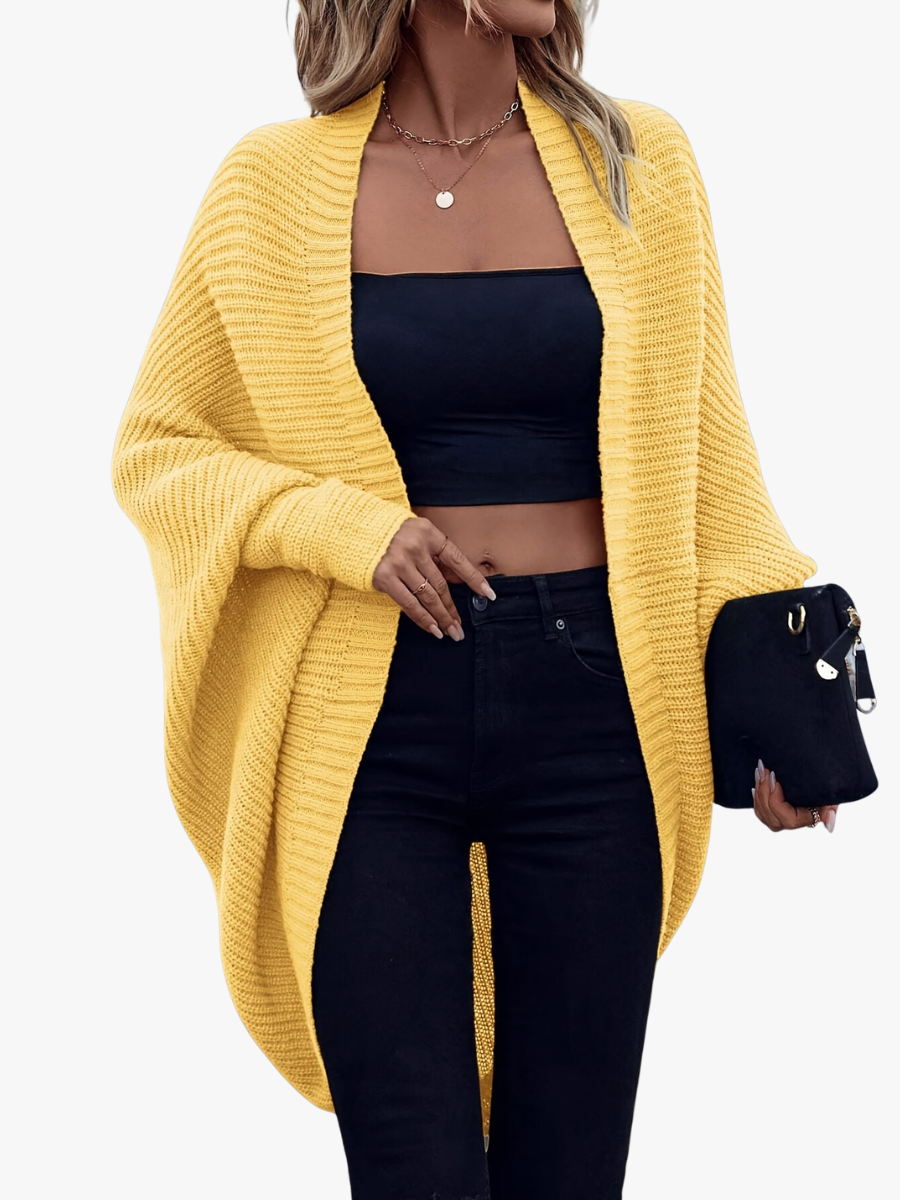 Chaleco de punto oversize para mujer – Estilo casual suave para llevar en capas