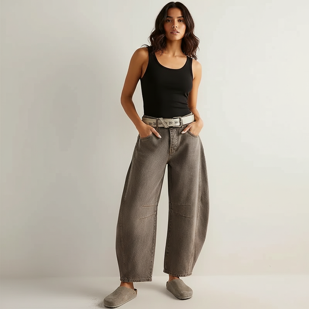 Jeans baggy donna a vestibilita ampia - Casual e di tendenza