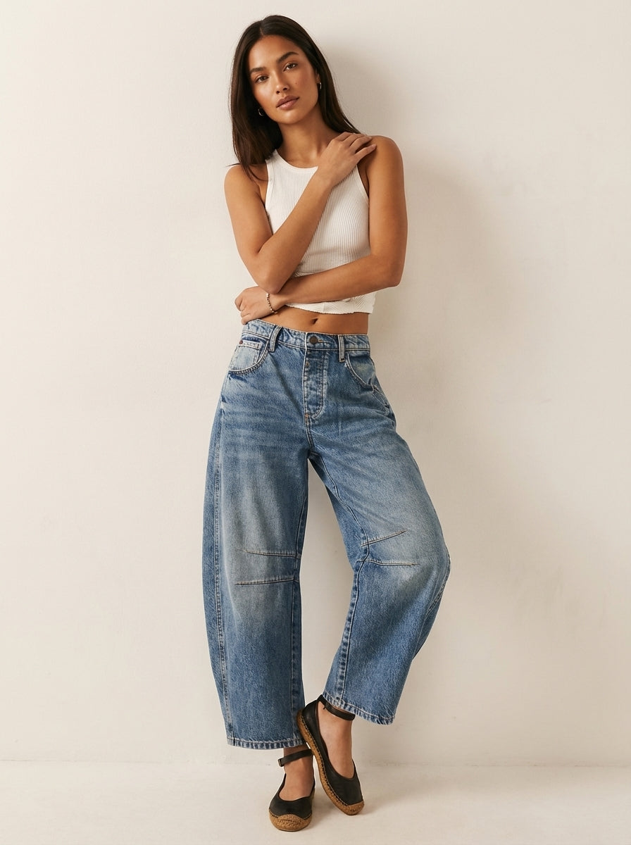 Jeans baggy donna a vestibilita ampia - Casual e di tendenza