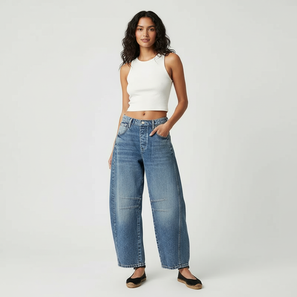 Jeans baggy donna a vestibilita ampia - Casual e di tendenza