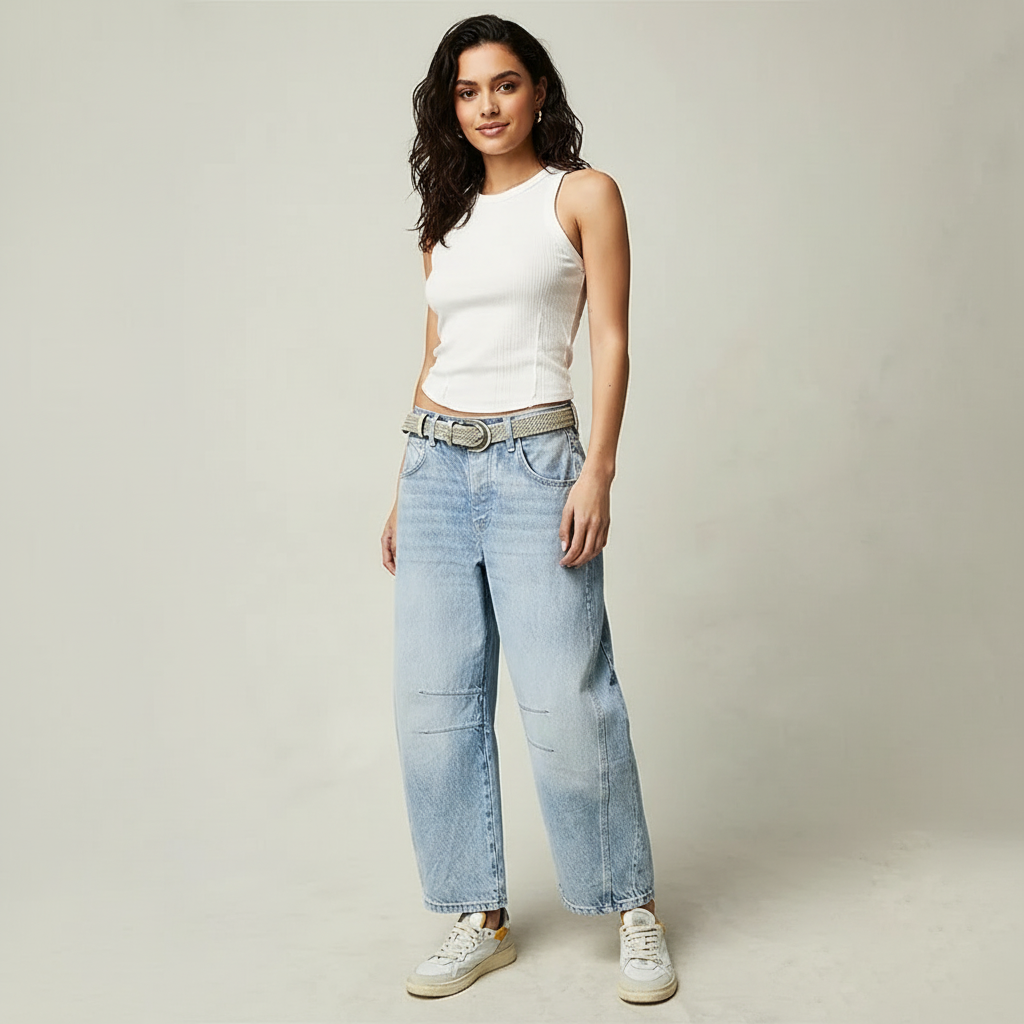 Jeans baggy donna a vestibilita ampia - Casual e di tendenza
