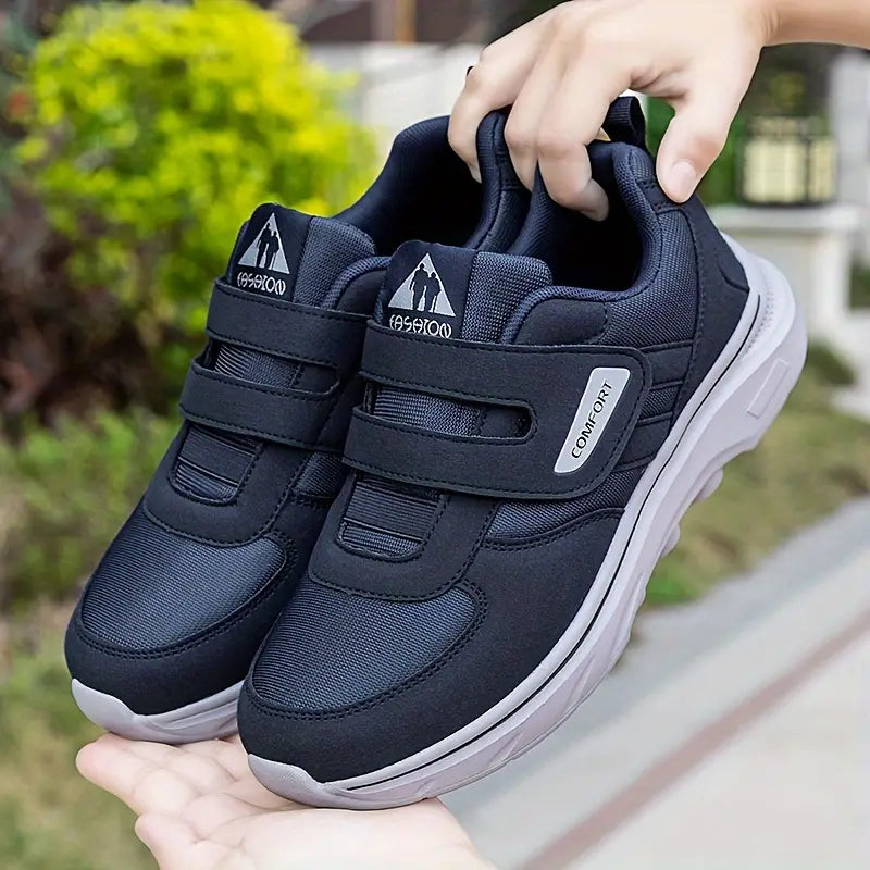 Sneakers ortopediche blu comode da uomo con velcro - leggere e resistenti