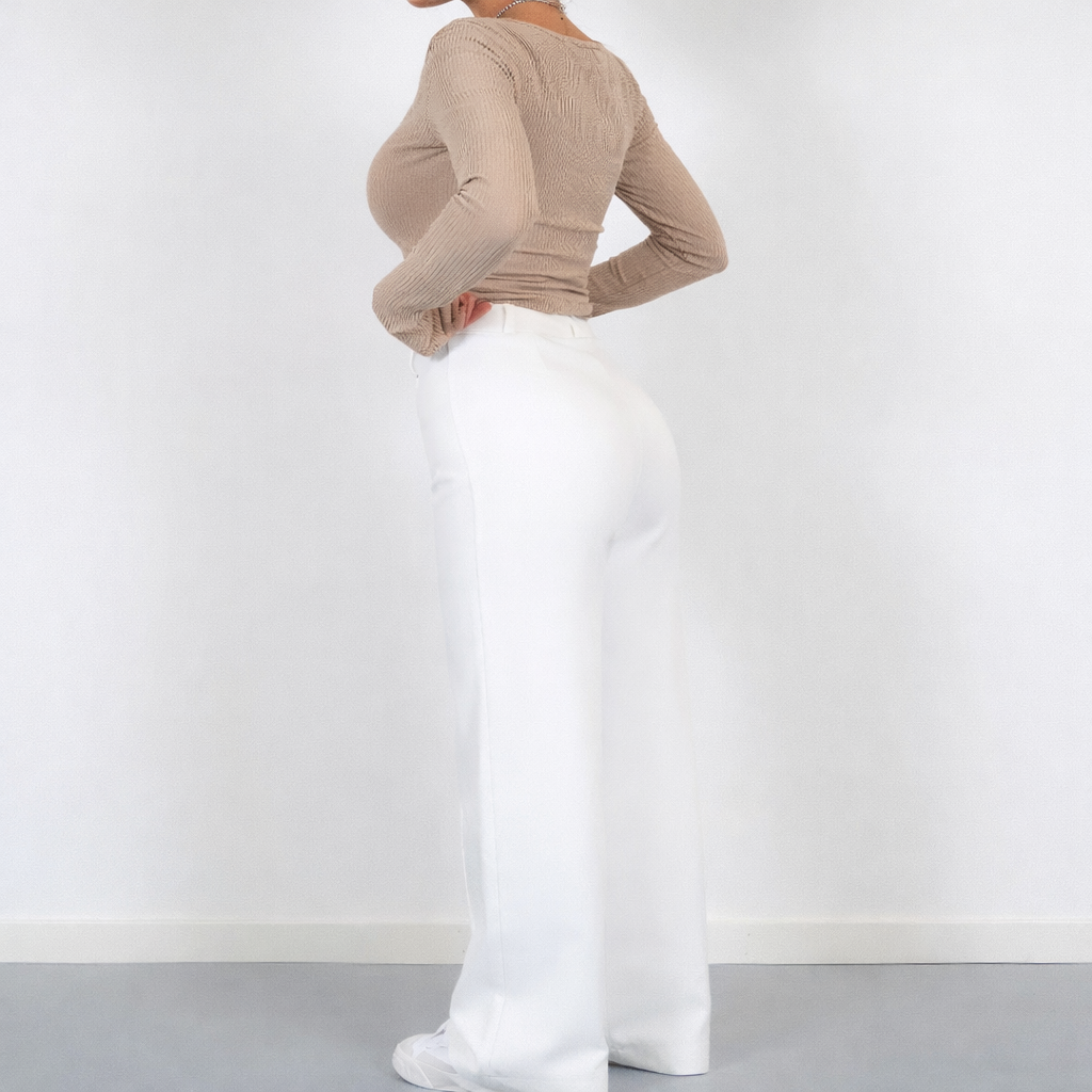 Pantaloni Donna Vita Alta – Taglio Dritto Elegante e Versatile