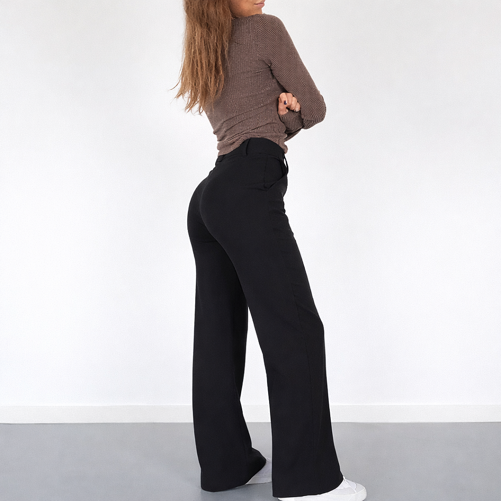 Pantaloni Donna Vita Alta – Taglio Dritto Elegante e Versatile