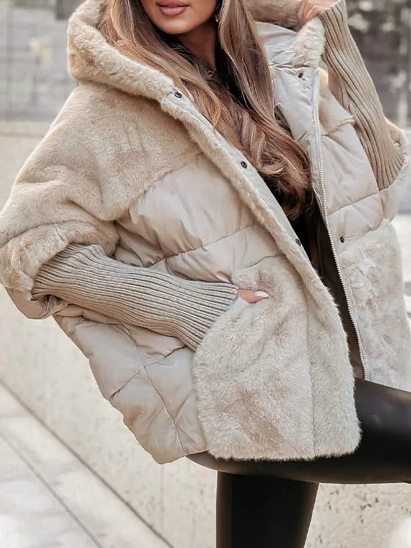 Cappotto invernale da donna | Trapuntato con cappuccio
