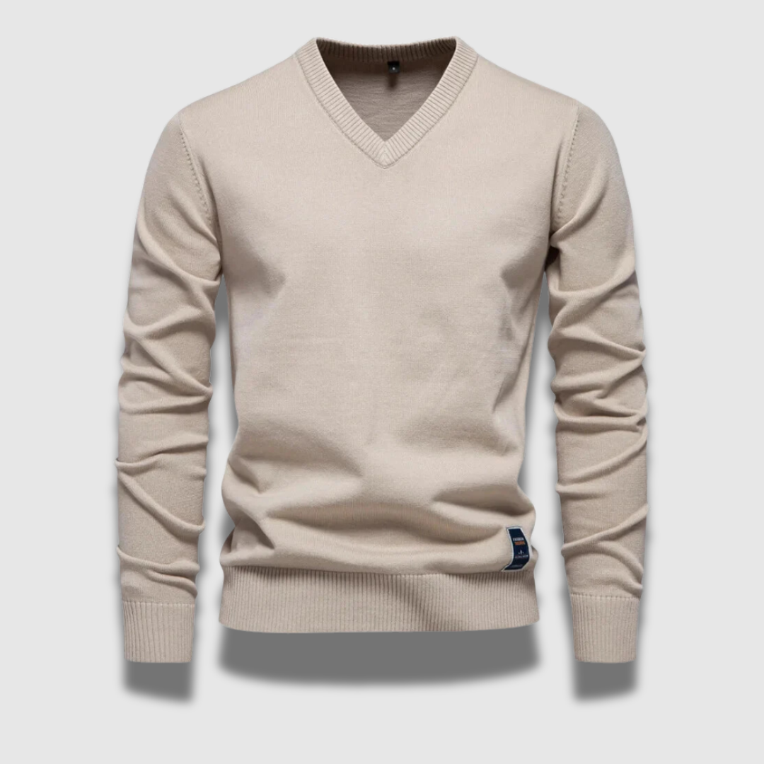 Maglione da uomo con collo a V confortevole e caldo