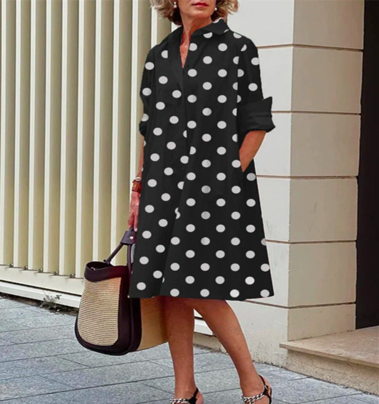 Abito casual midi da donna in cotone e lino – Vestibilità comoda per tutti i giorni