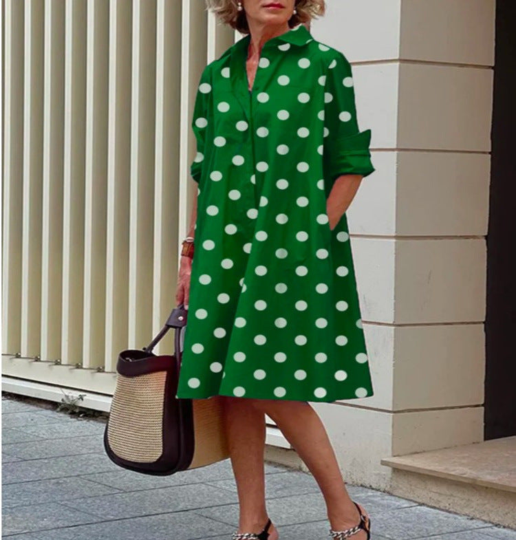 Abito casual midi da donna in cotone e lino – Vestibilità comoda per tutti i giorni