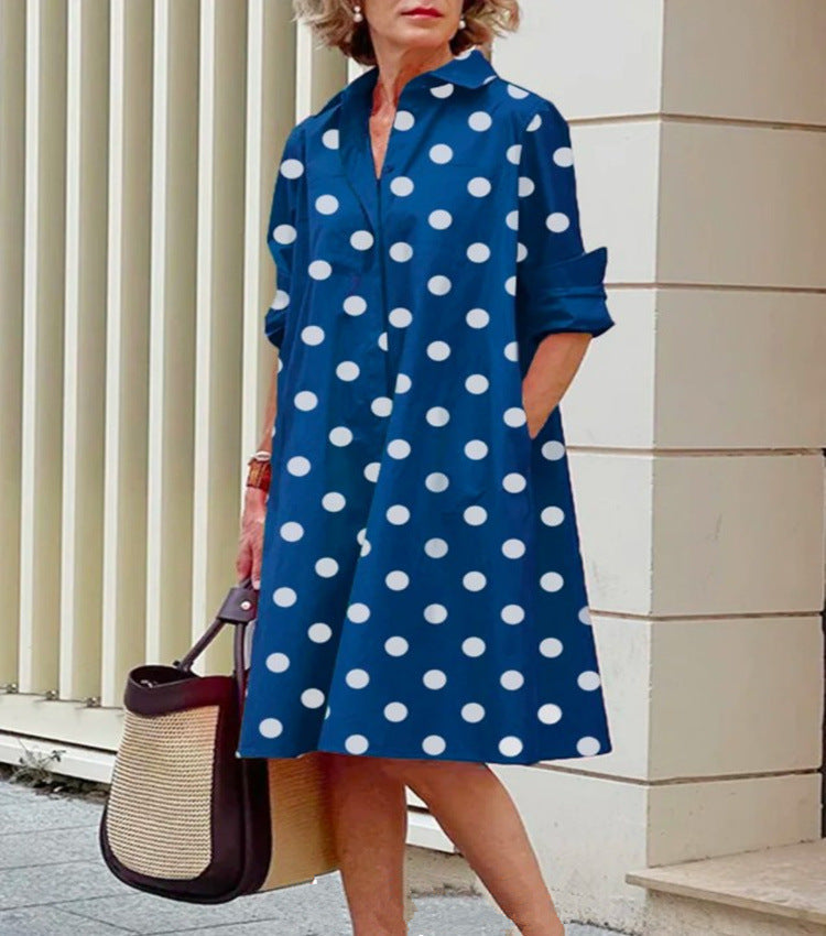 Abito casual midi da donna in cotone e lino – Vestibilità comoda per tutti i giorni