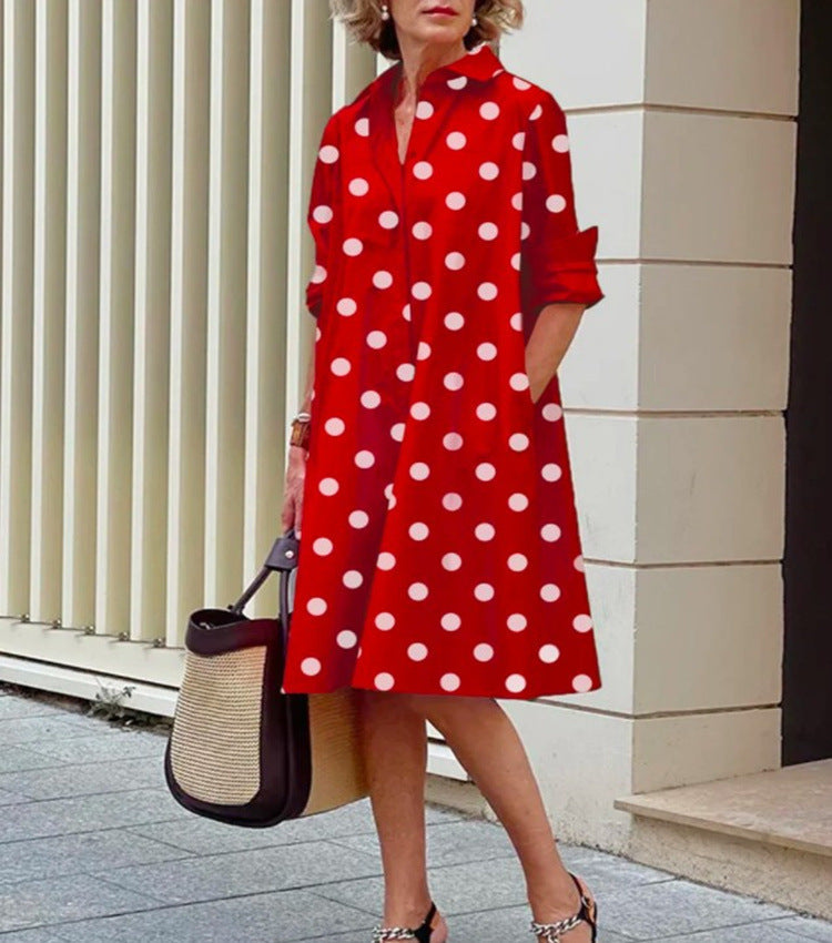 Abito casual midi da donna in cotone e lino – Vestibilità comoda per tutti i giorni