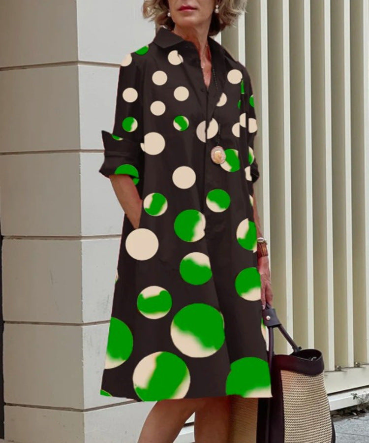 Abito casual midi da donna in cotone e lino – Vestibilità comoda per tutti i giorni