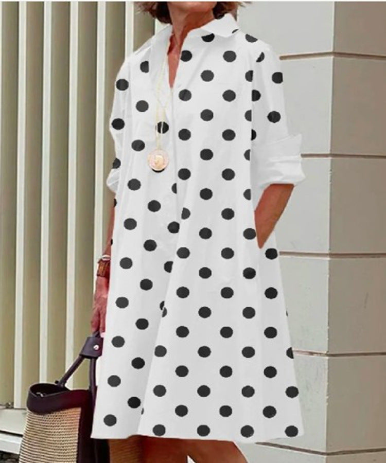 Abito casual midi da donna in cotone e lino – Vestibilità comoda per tutti i giorni
