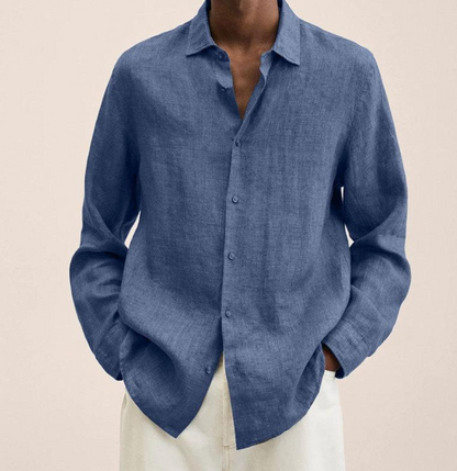 Camicia Uomo in Lino Traspirante a Maniche Lunghe – Leggera ed Elegante