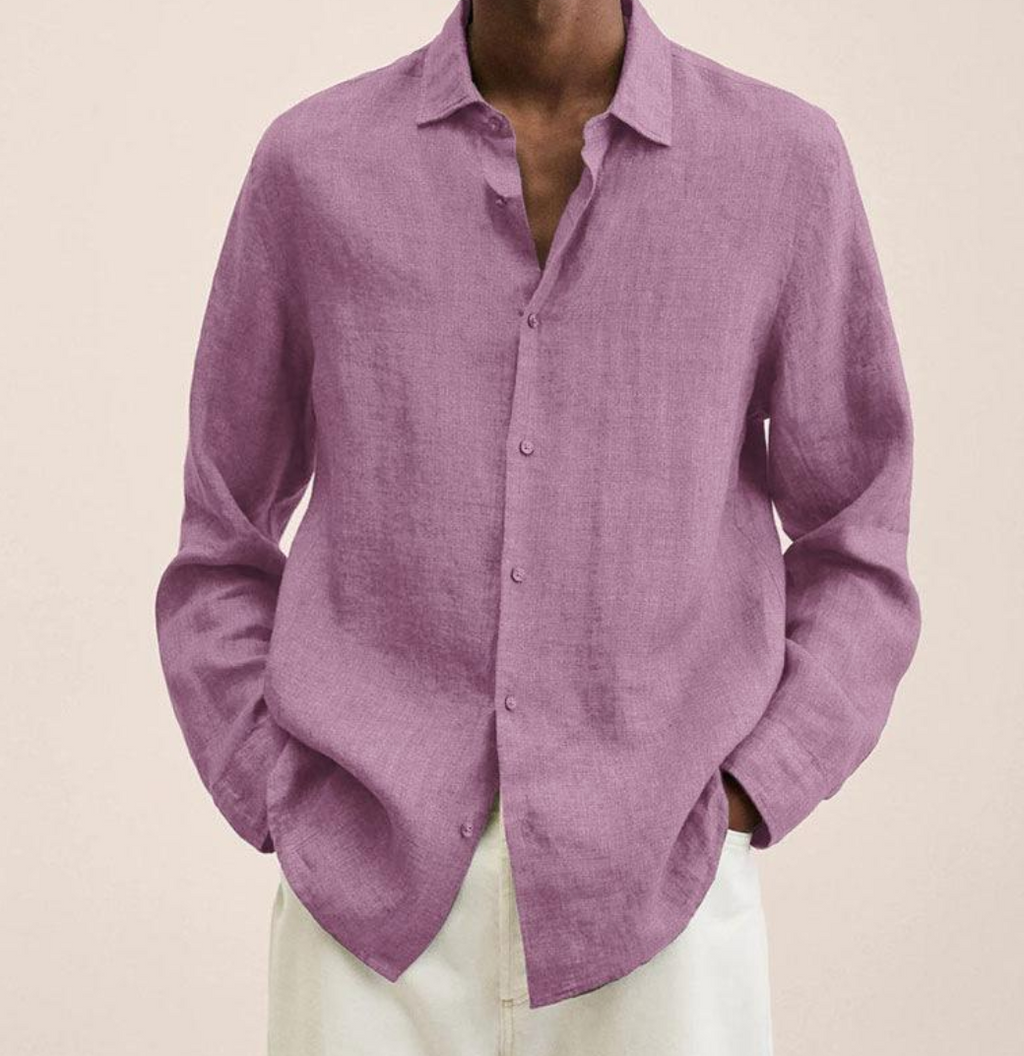 Camicia Uomo in Lino Traspirante a Maniche Lunghe – Leggera ed Elegante