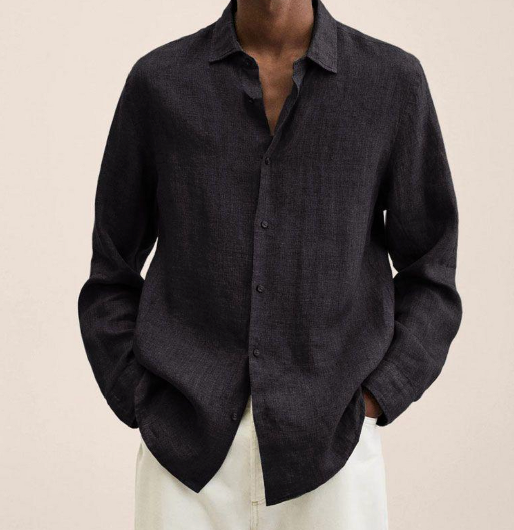 Camicia Uomo in Lino Traspirante a Maniche Lunghe – Leggera ed Elegante