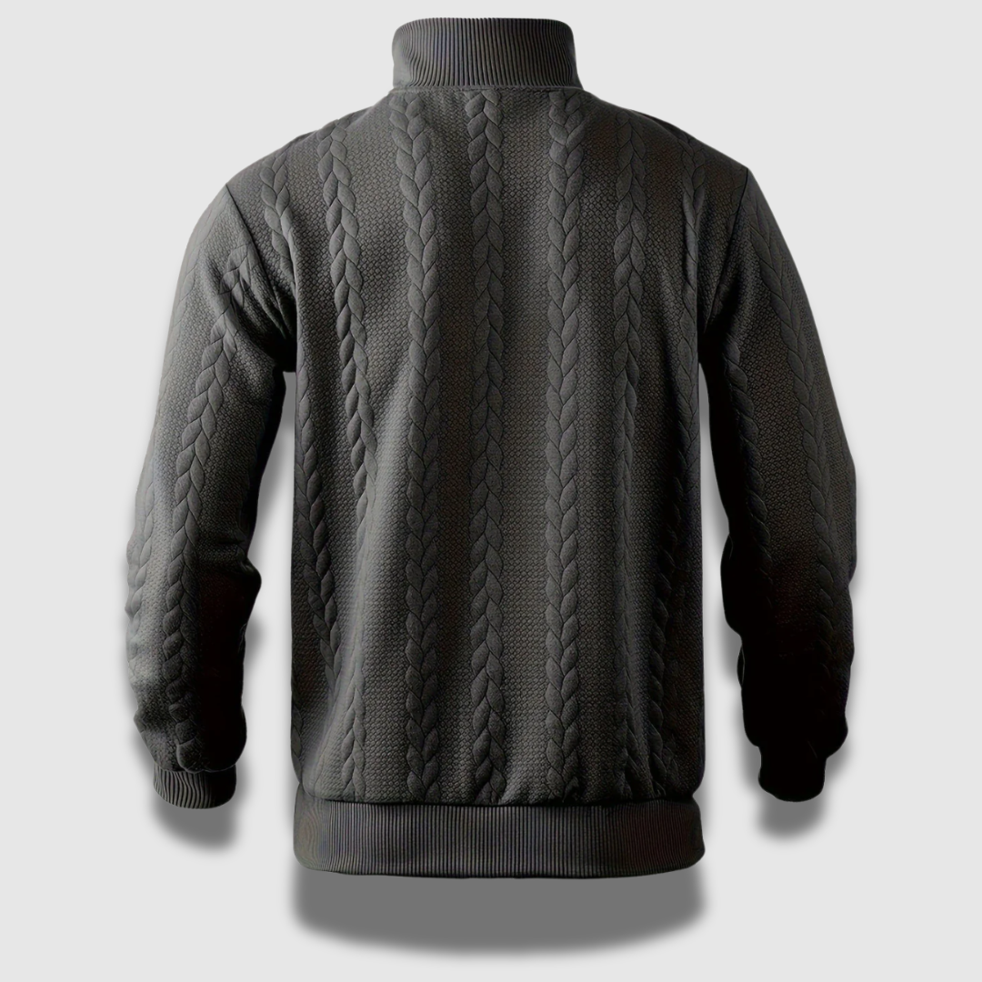 Maglione a maglia con zip Classic Premium Vintage da uomo