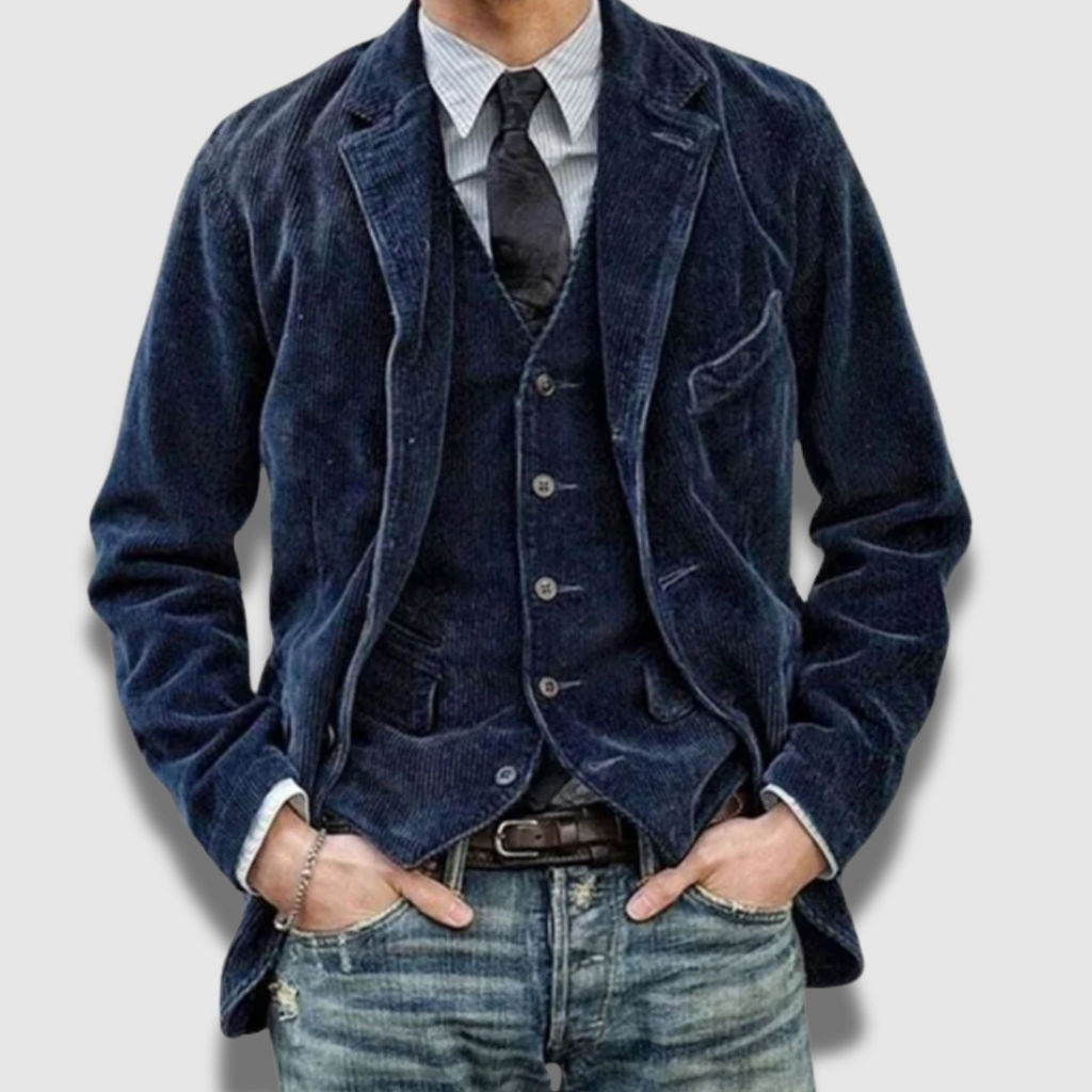 Set di gilet Blazer Vintage sartoriali classici Premium da uomo