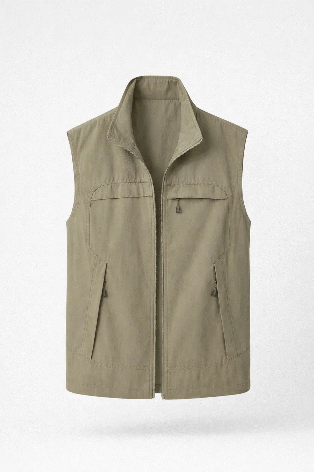 Gilet uomo leggero con collo alto stile casual